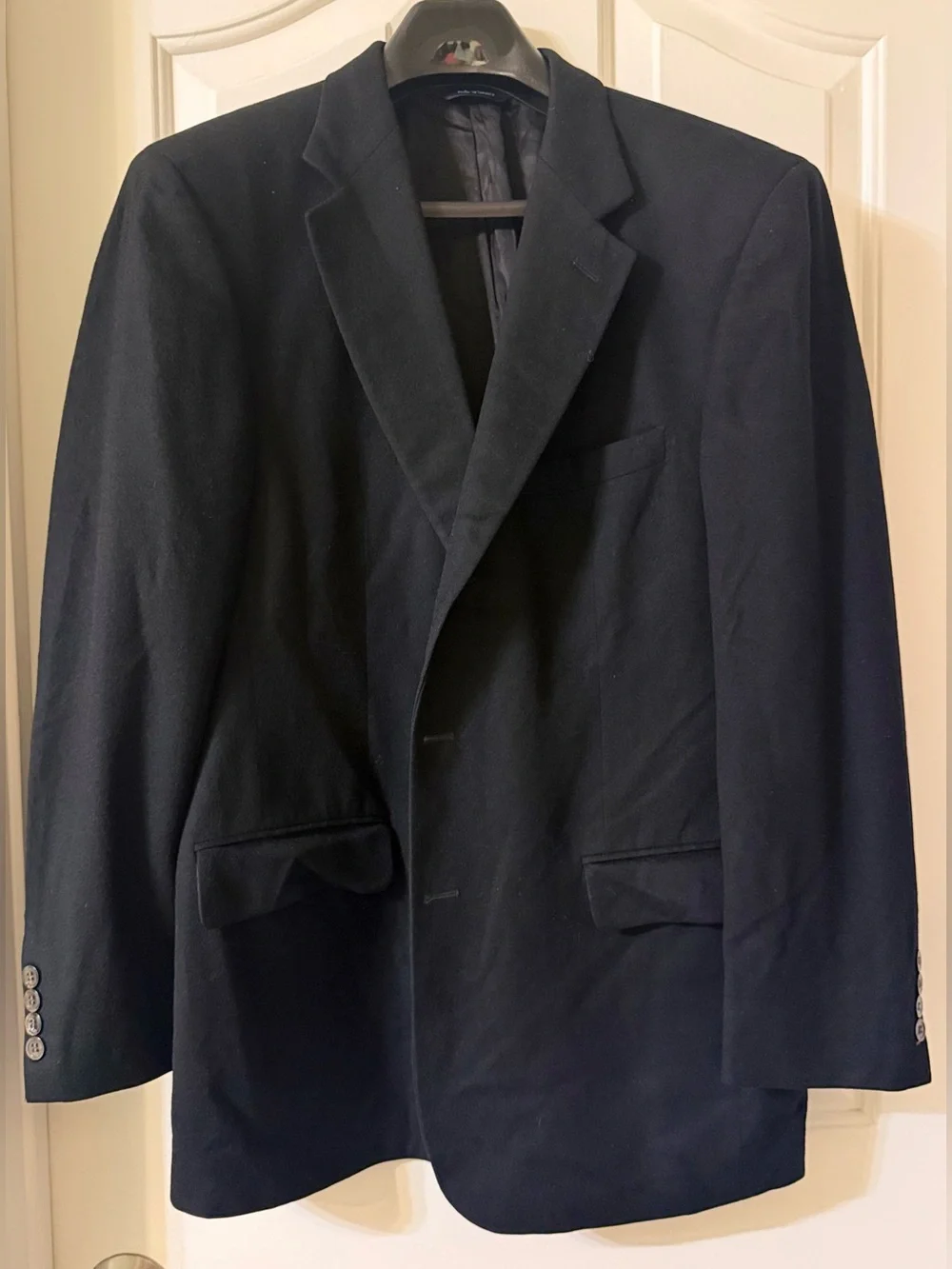 Brooks Brothers 100% Cashmere Black Sport Coat Blazer 40R 2 Button